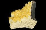 Fluorescent, Yellow Calcite Crystal Cluster - South Dakota #129710-2